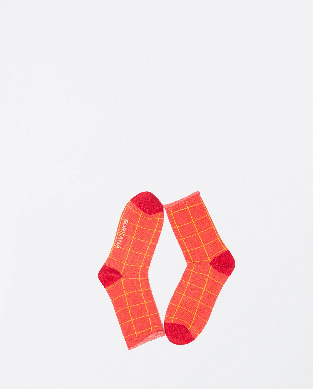 Printed short sock with a touch of glitter Orange