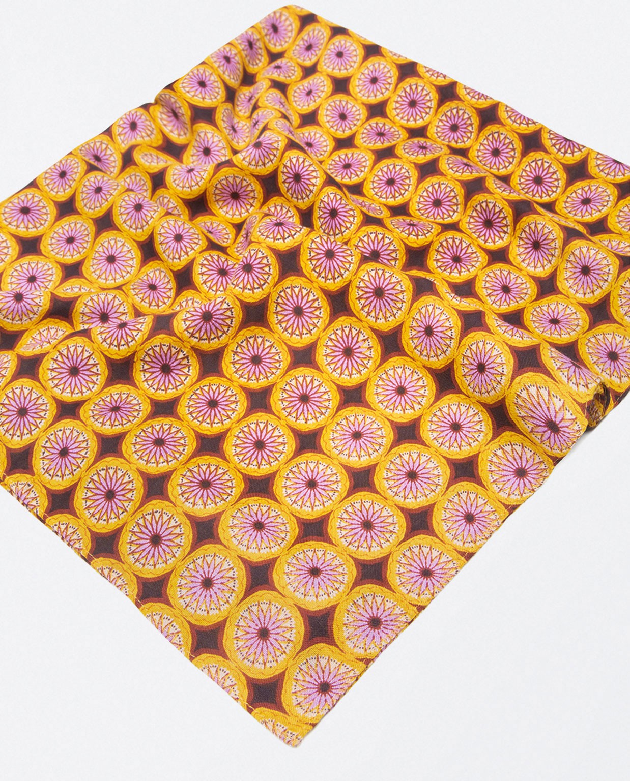 Flower print scarf Brown
