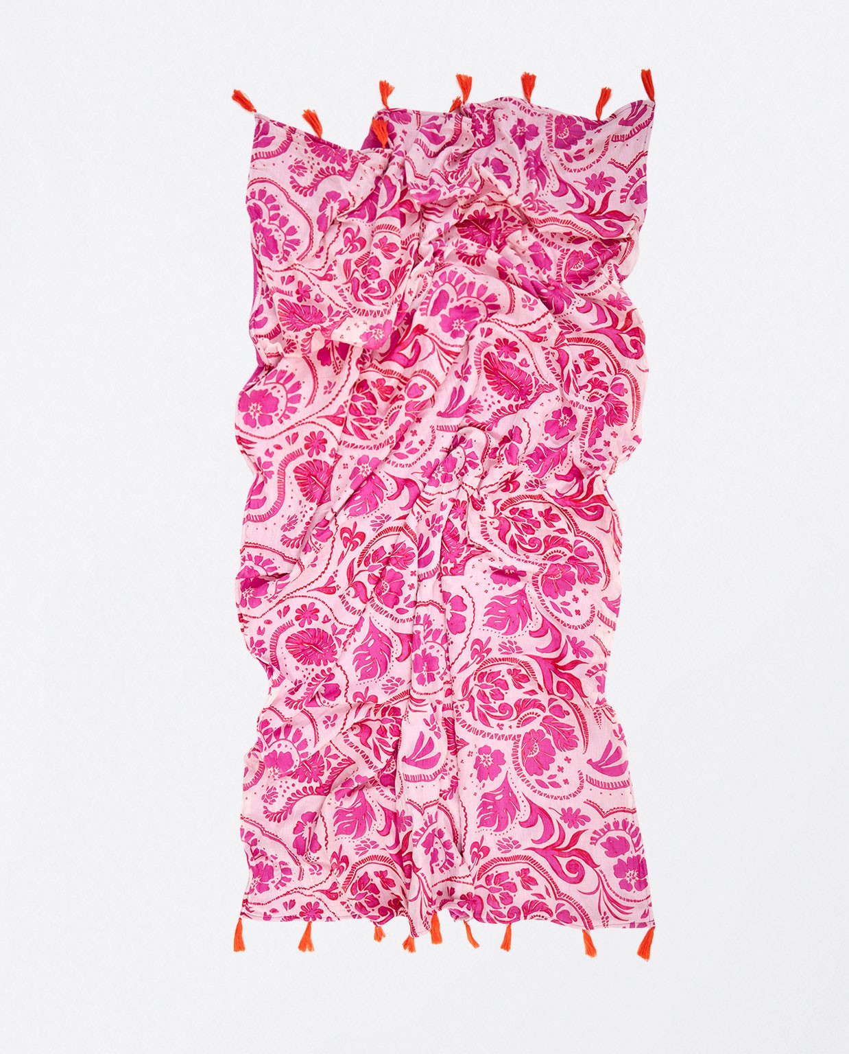 Printed beach towel Fuchsia