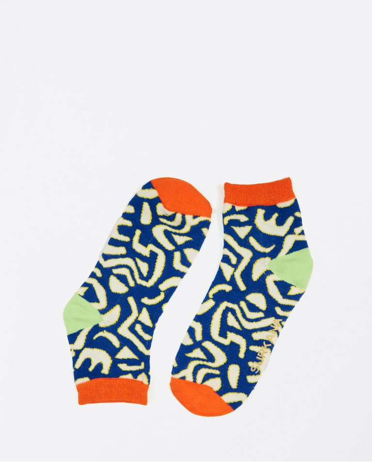 Printed ankle socks Blue