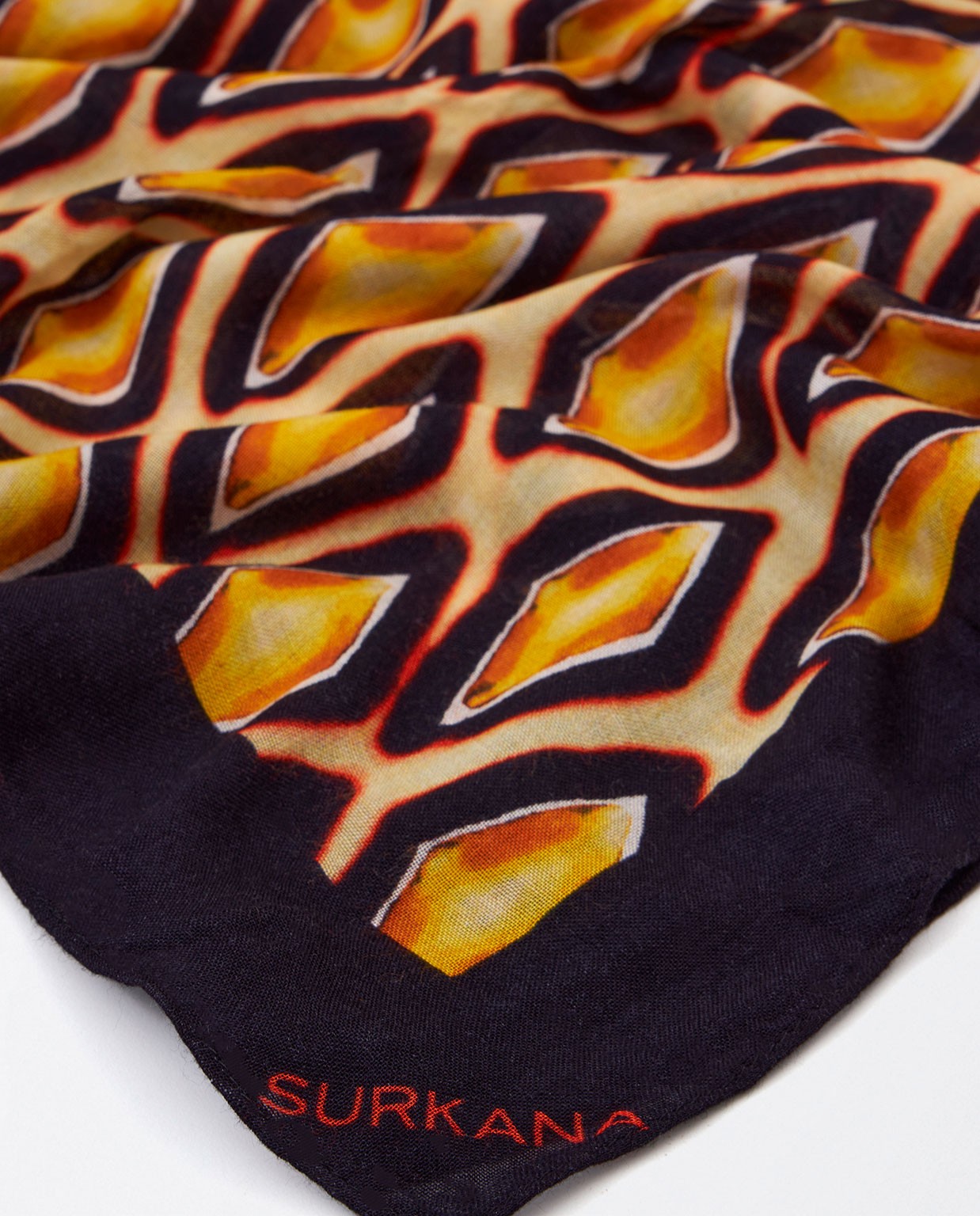 Lenço sarongue com estampado de losangos Multi
