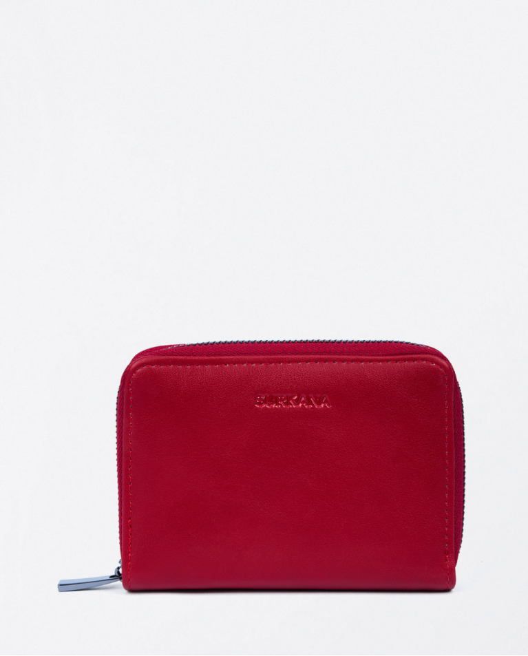 Medium zippered wallet Red