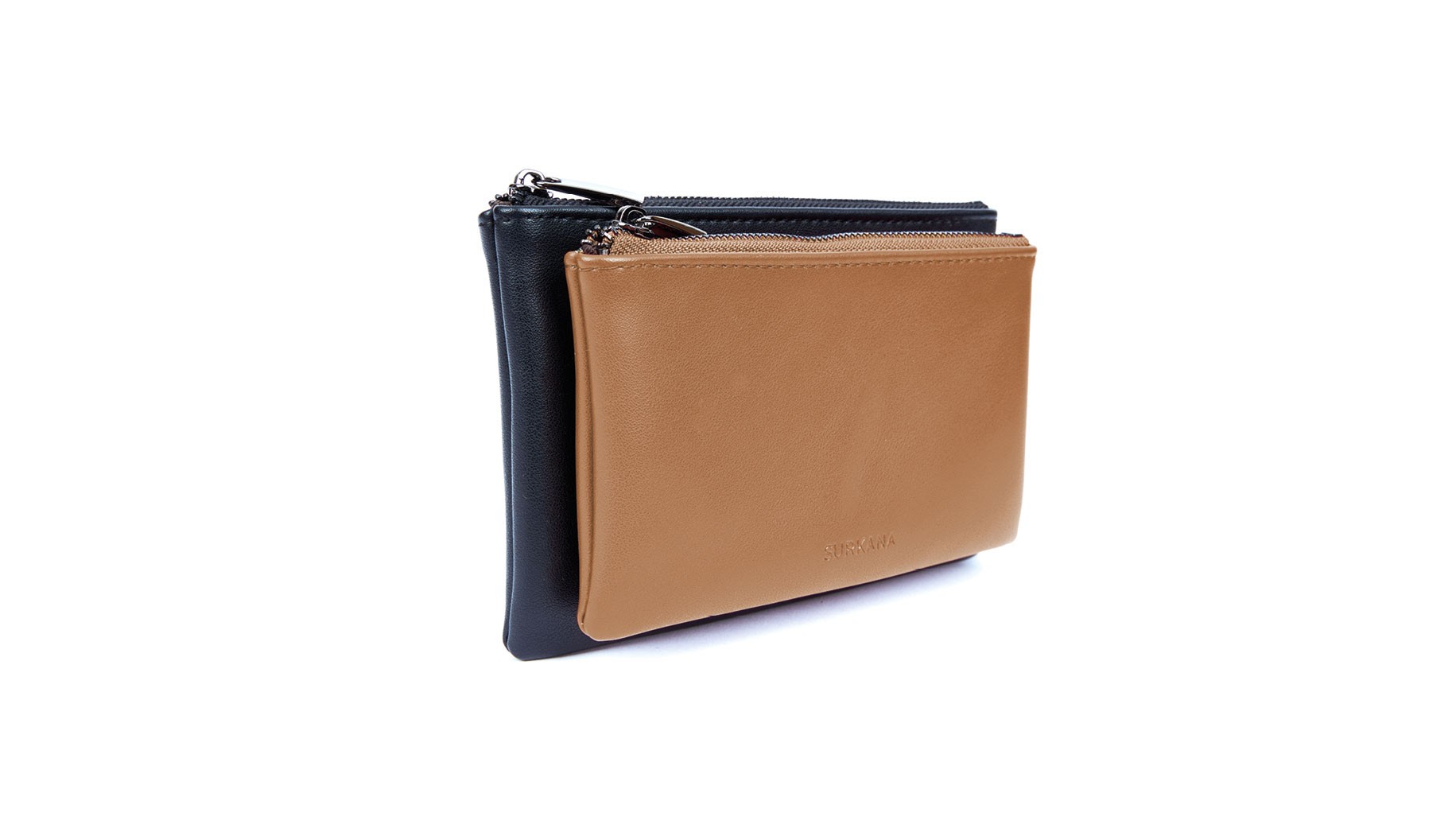 Monedero doble bicolor Camel