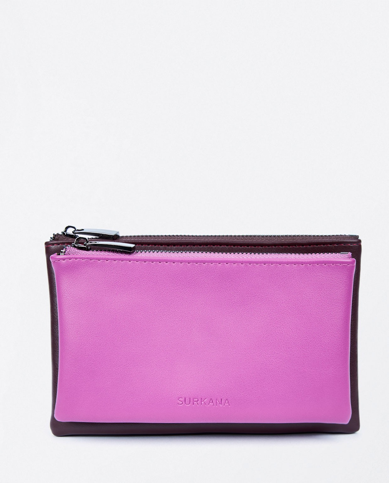 Bolsa dupla retangular bicolor Roxo