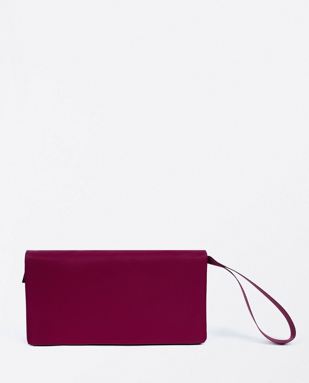 Cartera doble grande de nylon Morado