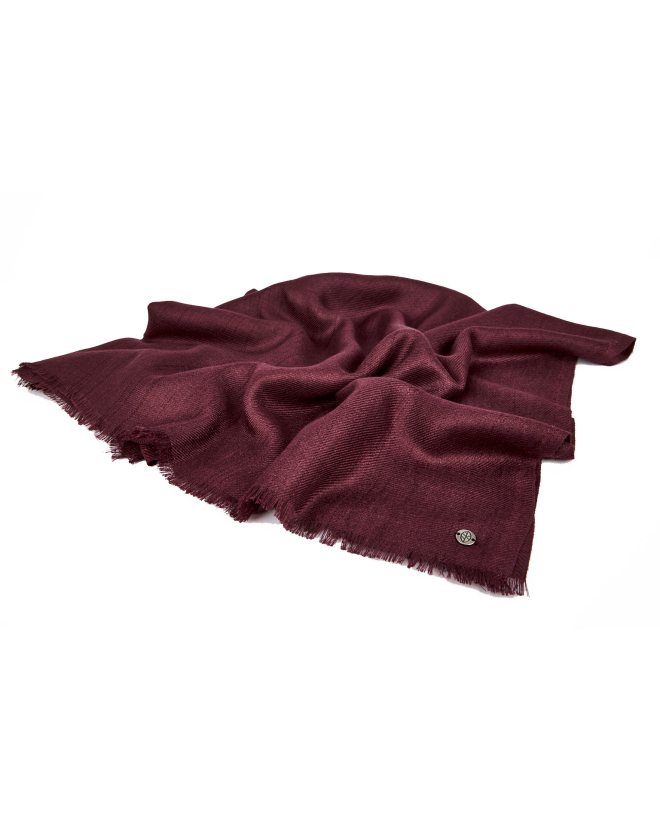 Viscose and plain wool scarf Purple