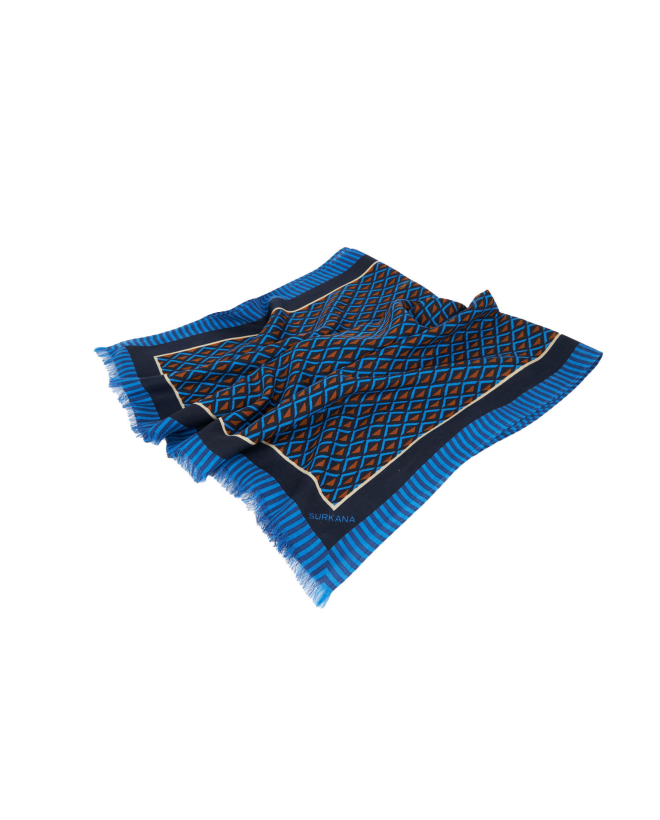 Foulard viscosa estampado Azul