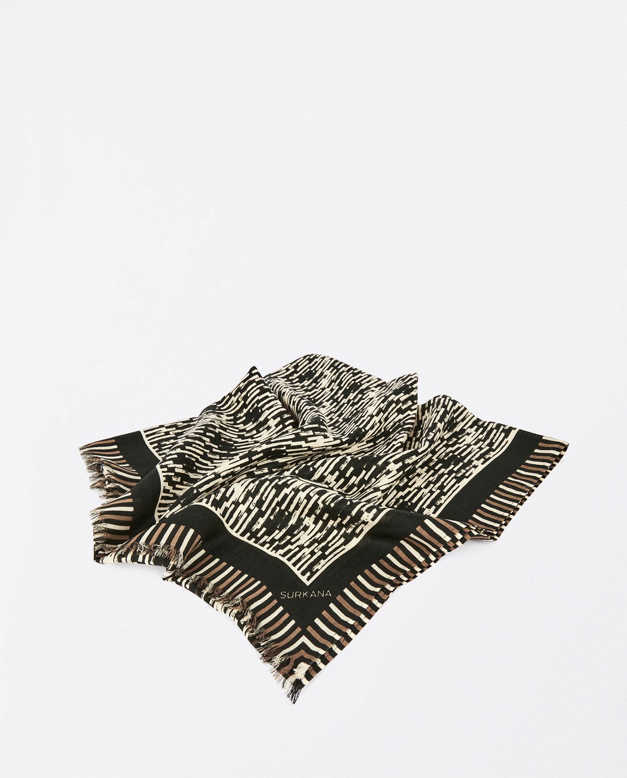 Foulard viscosa estampado Negro