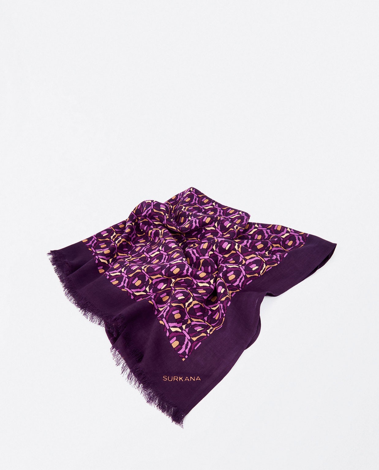 Foulard viscosa estampado Morado