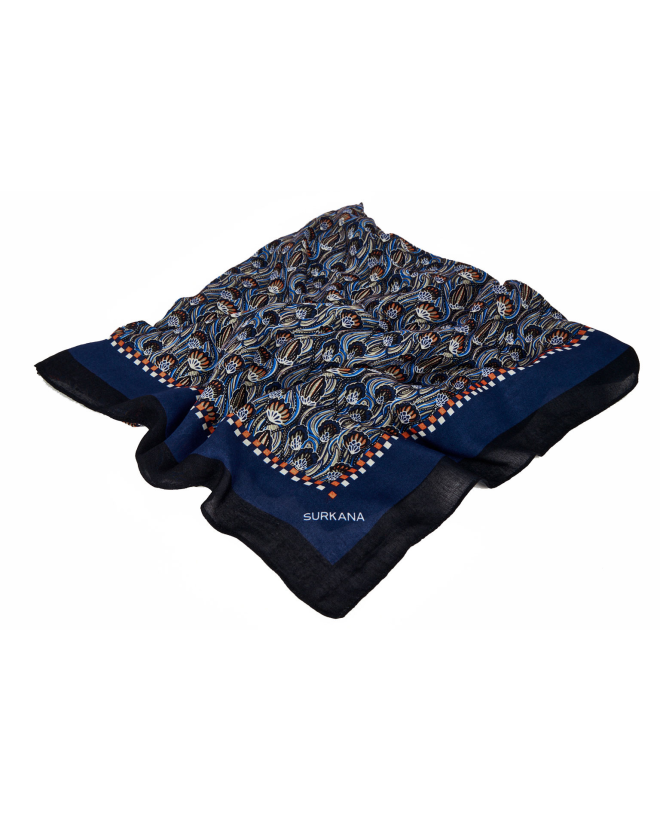 Foulard viscosa estampado Azul