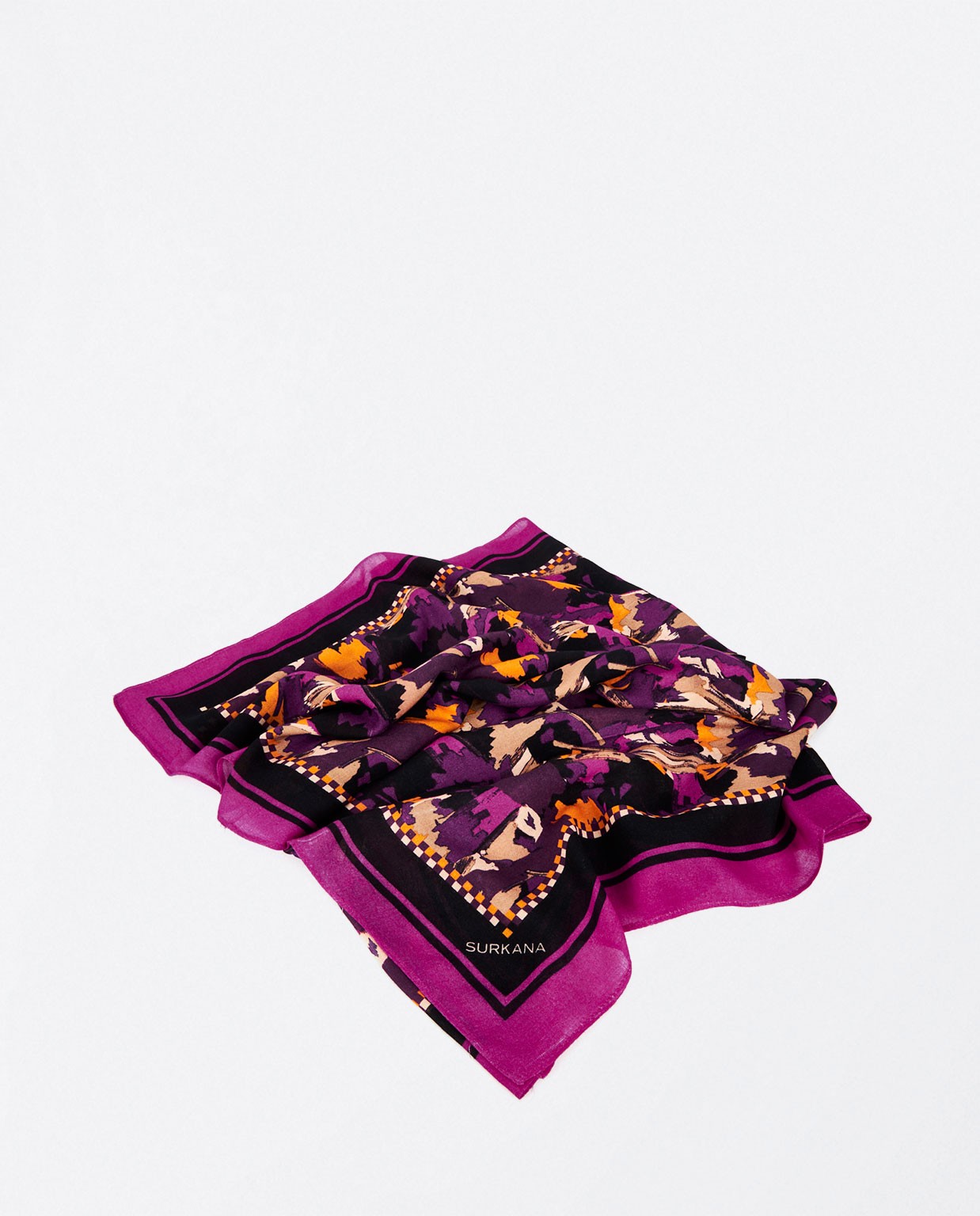 Foulard viscosa estampado Morado