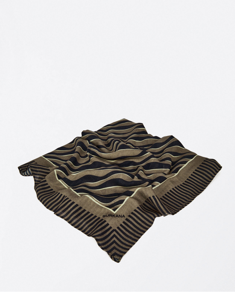 Foulard viscosa estampado Negro