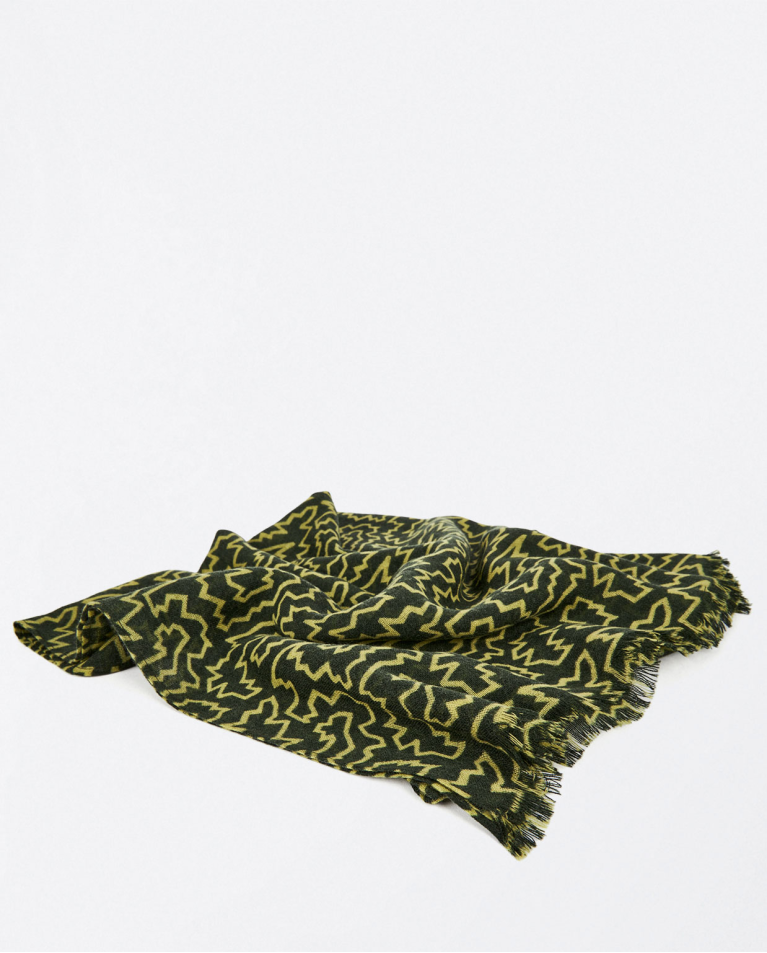 Printed viscose scarf Green