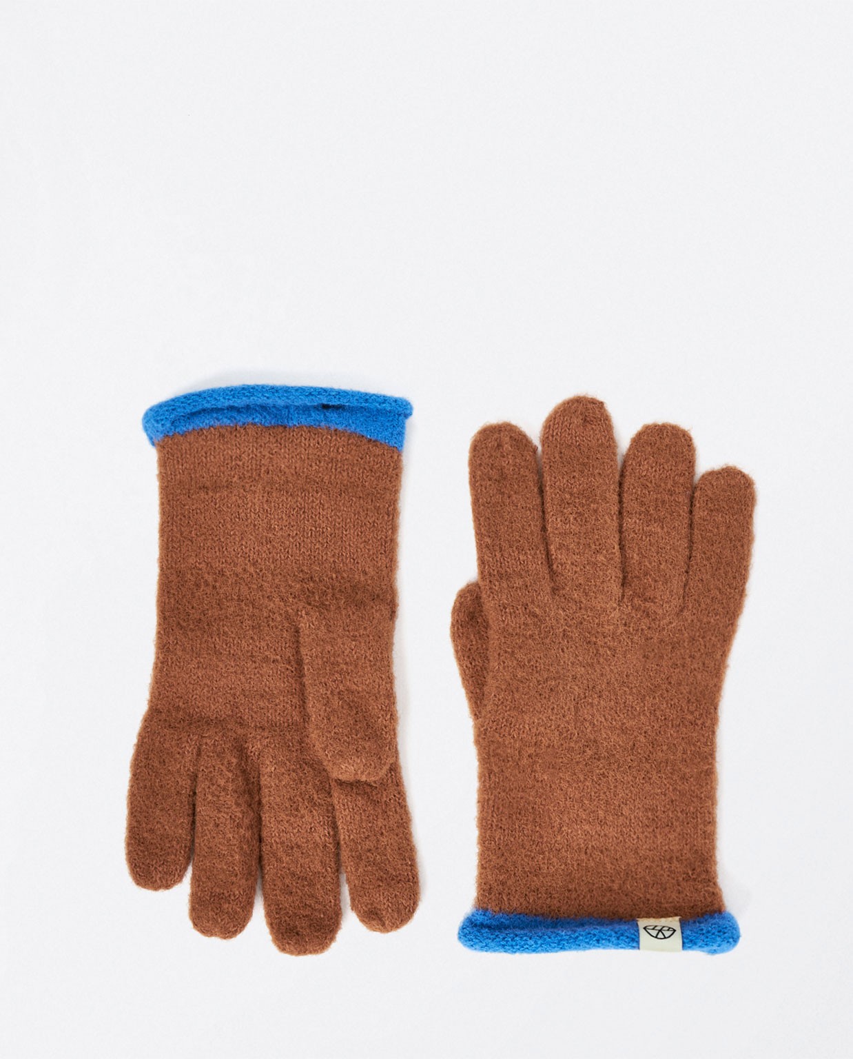 Gloves with contrast detail Brown