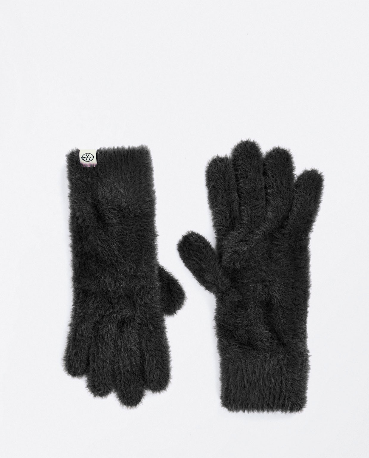 Guantes lisos de punto Negro