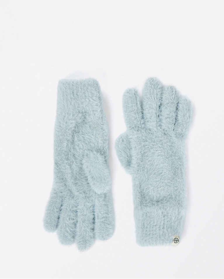 Guantes lisos de punto Gris