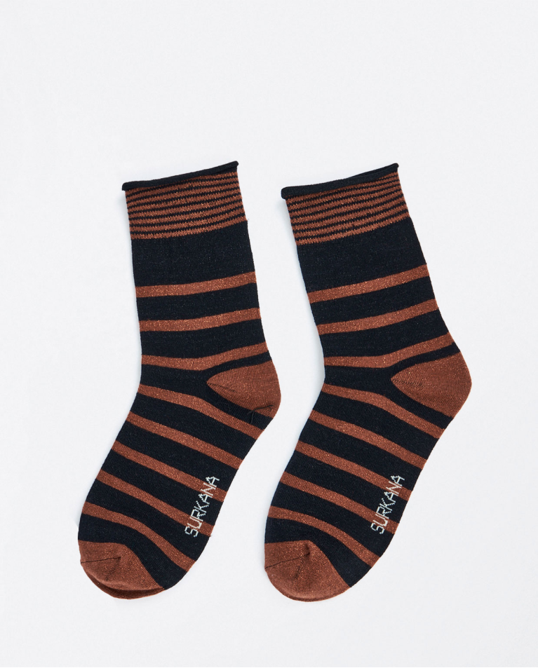 Medium lurex socks Black