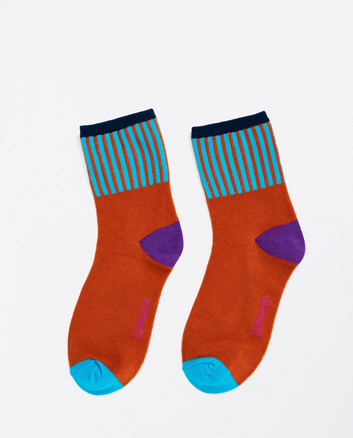 Medium jacquard socks Brown