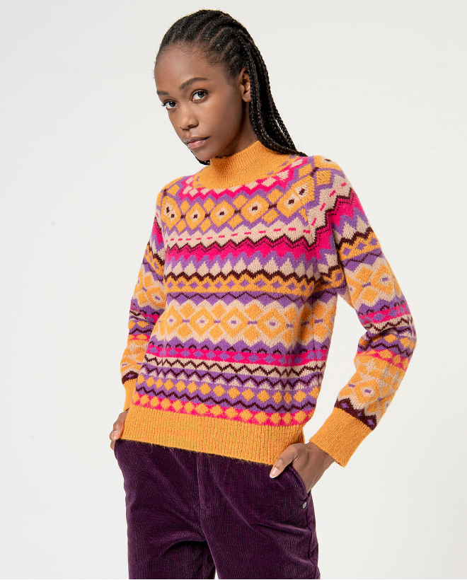 Jacquard jacquard sweater...