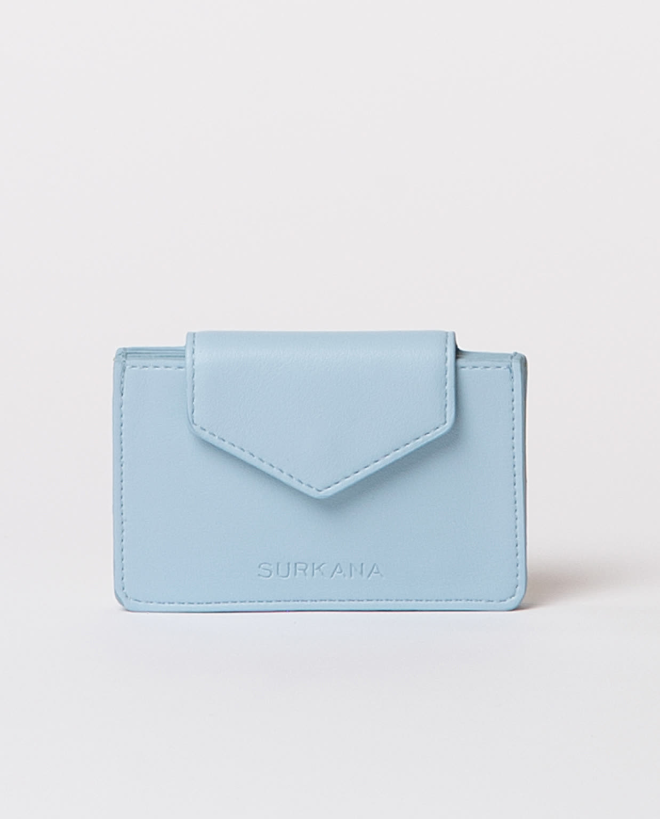 Card holder with plain envelope flap Sky blue