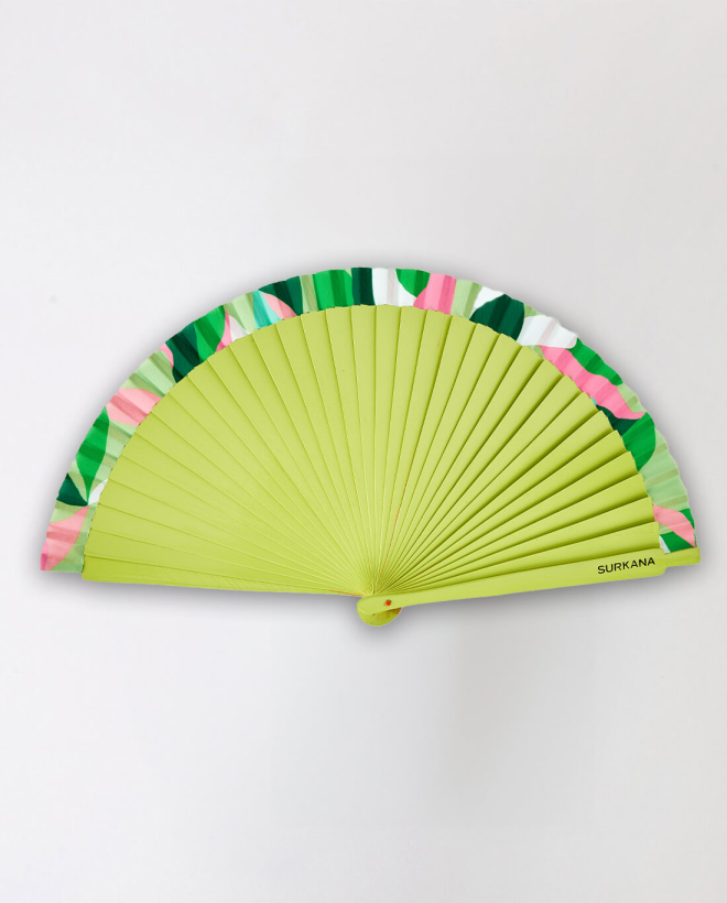 Wooden fan Green