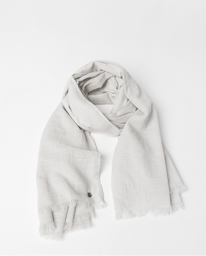 Plain cotton scarf White