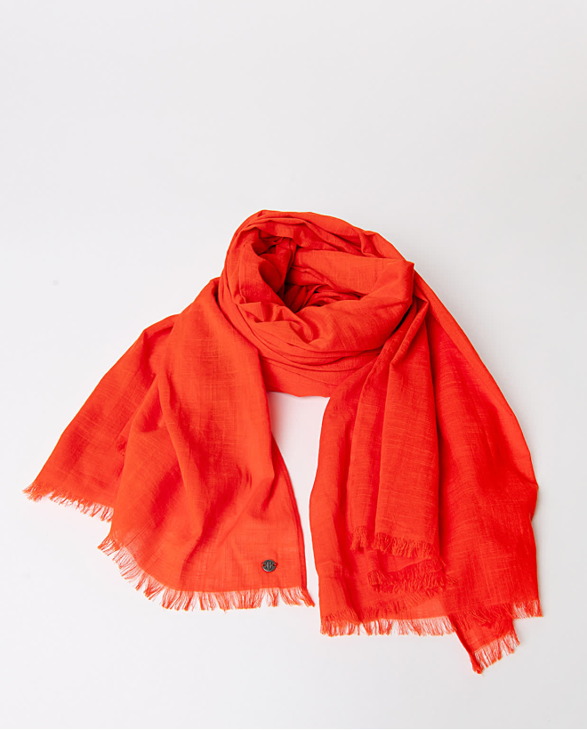 Pañuelo foulard algodón liso Naranja