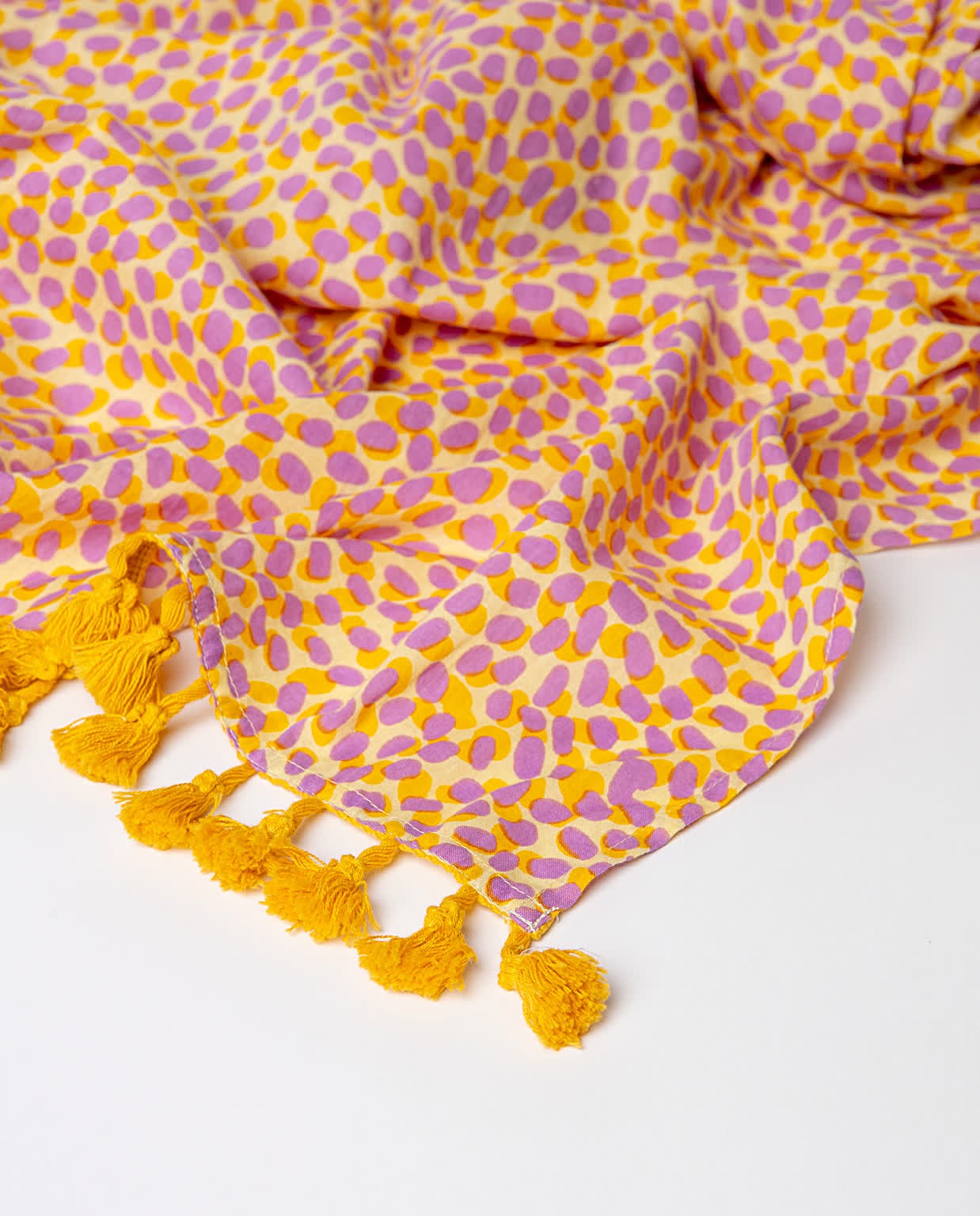 Printed cotton sarong Yellow