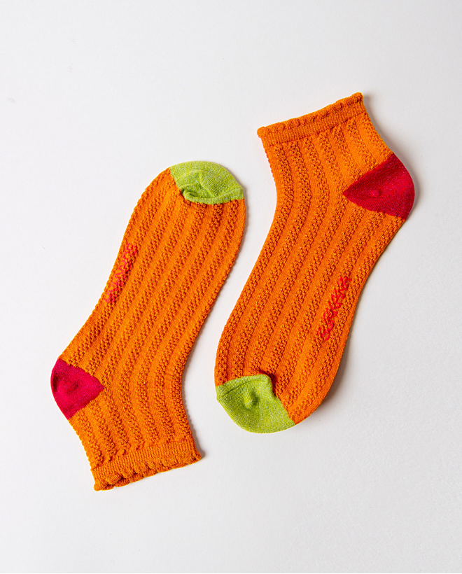 Short lurex socks Orange