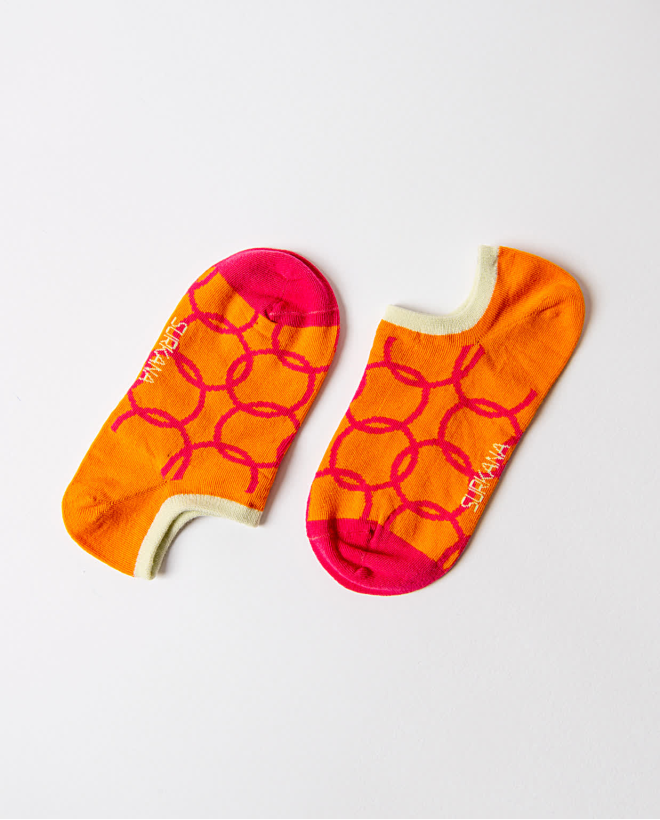 Jacquard ankle sock Orange