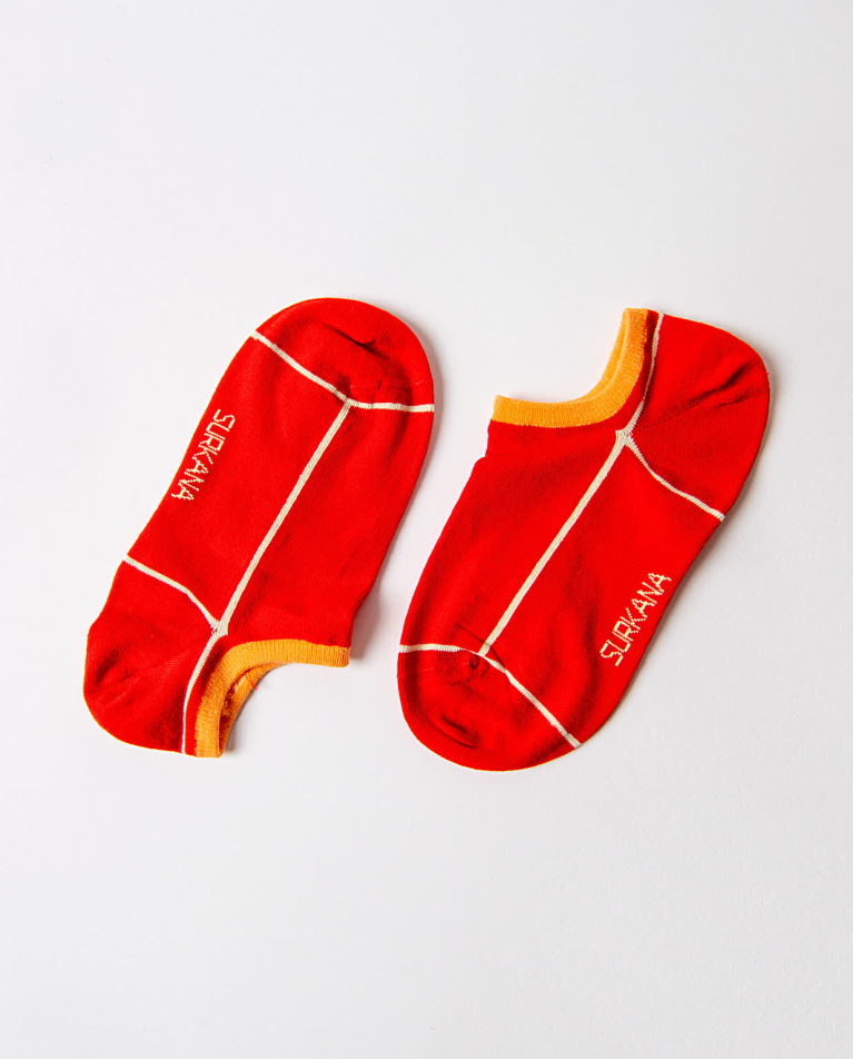 Jacquard ankle sock Red