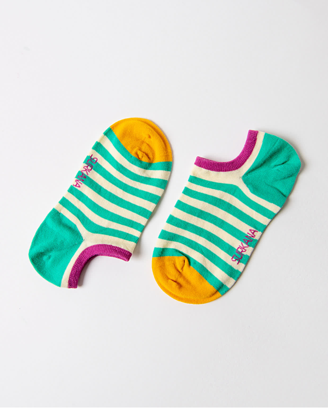 Jacquard ankle sock Turquoise