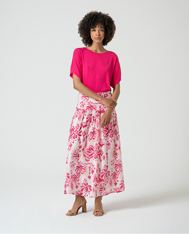 Flared skirt with print...