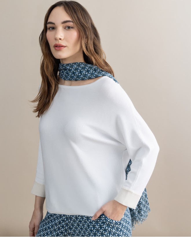 Batwing Sleeve Knit Jumper Stone