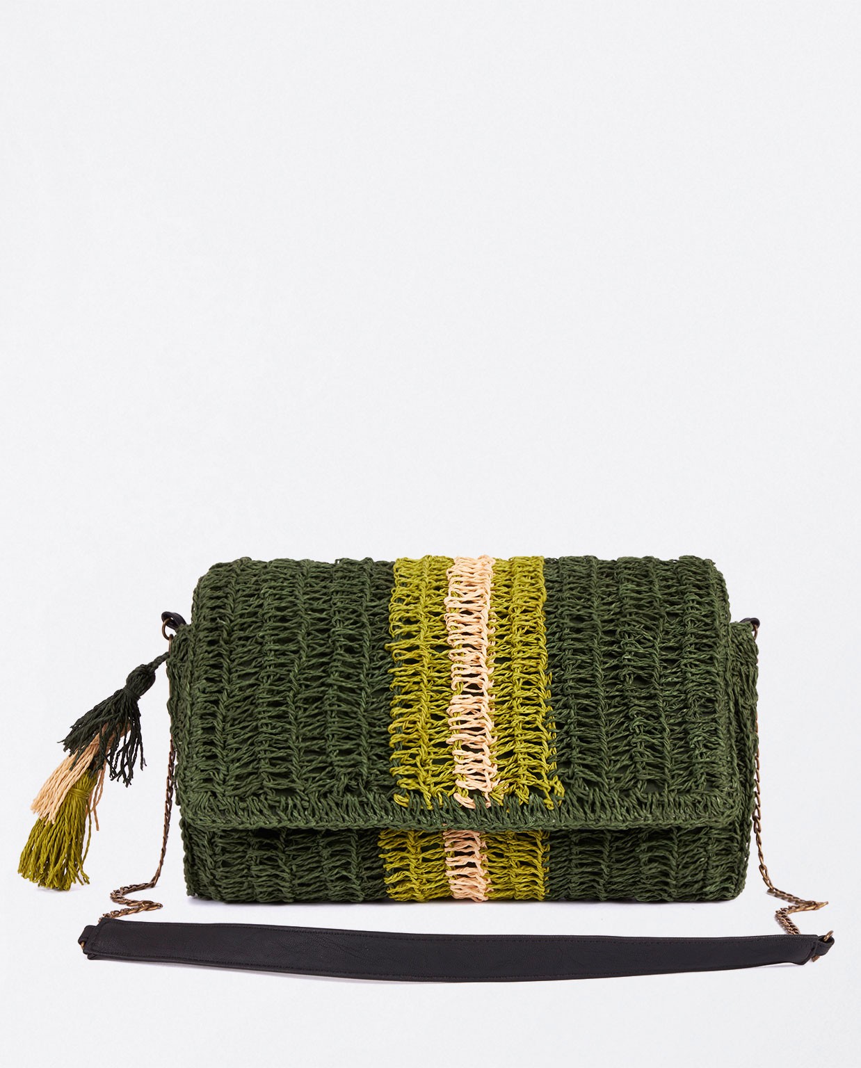 Bandolera rafia color Verde