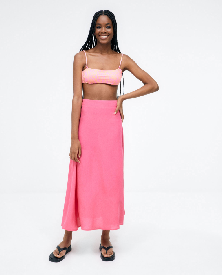 Top bikini bandeau Rosa