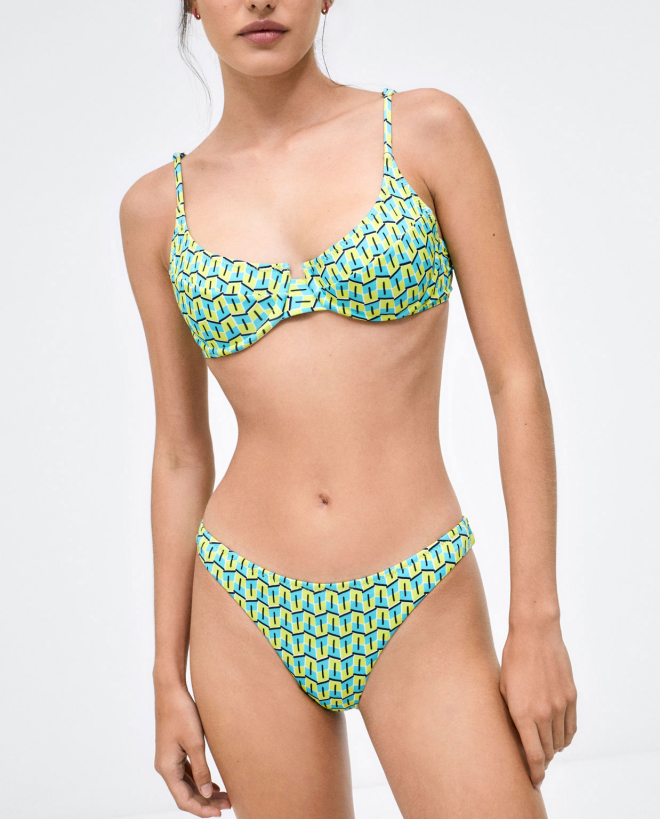 Biquíni cueca média Verde...