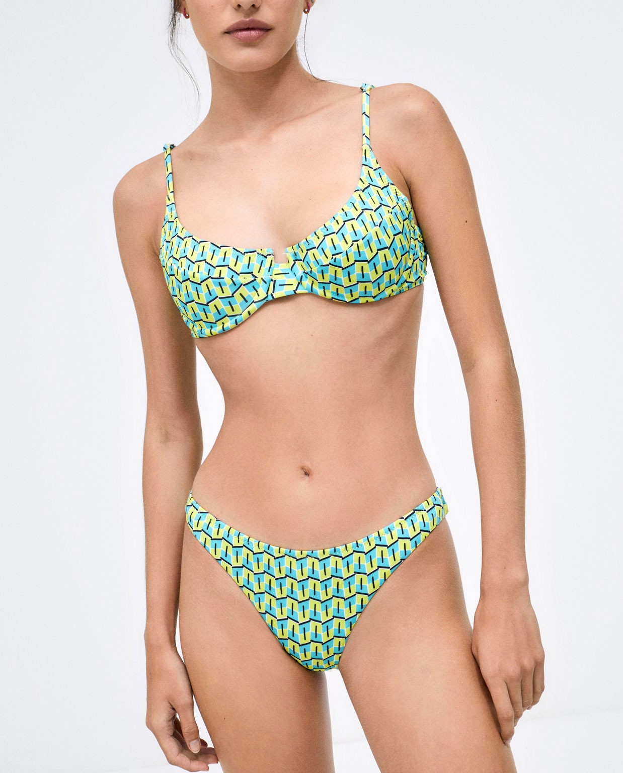 Braga bikini clásica Verde acido