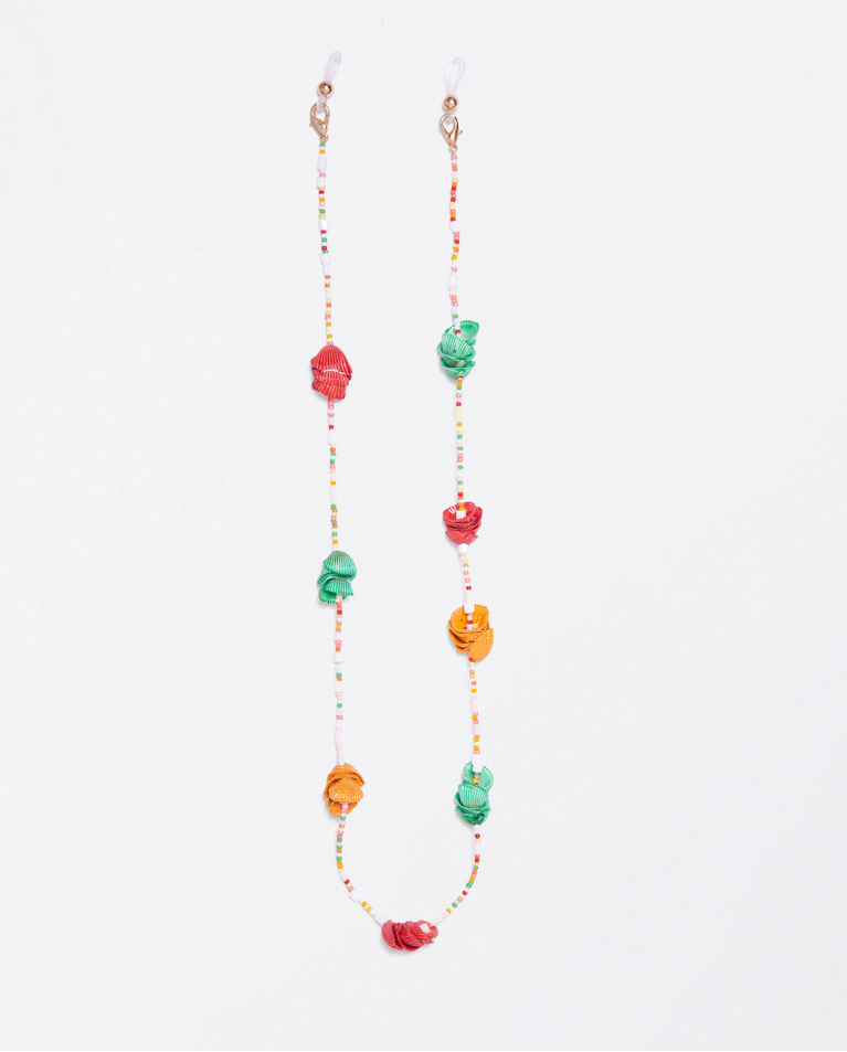 Conjunto de correntes de óculos. Color shells