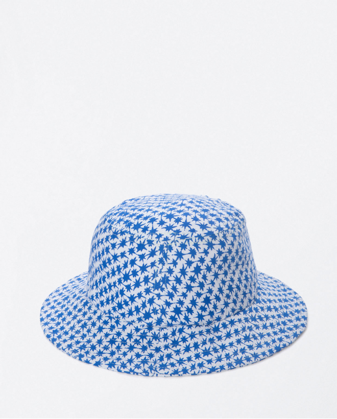 Chapéu pescador estampado. Azul