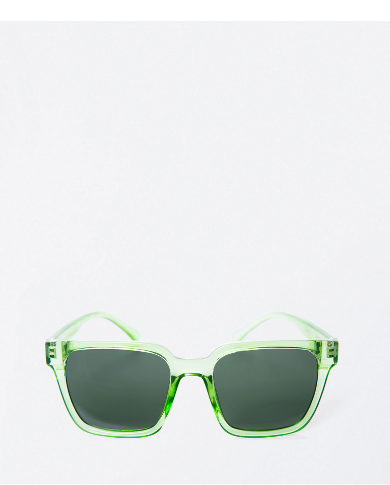 Gafas de sol cuadradas translúcidas Verde
