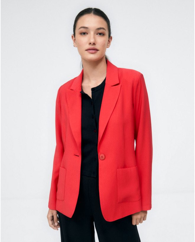 Blazer com bolsos de chapa...