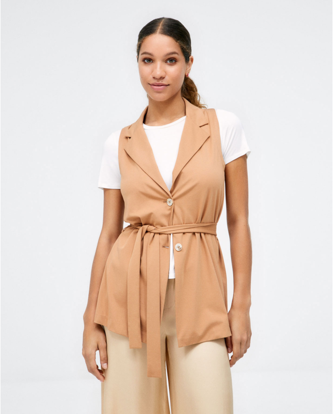 Long waistcoat with lapel...