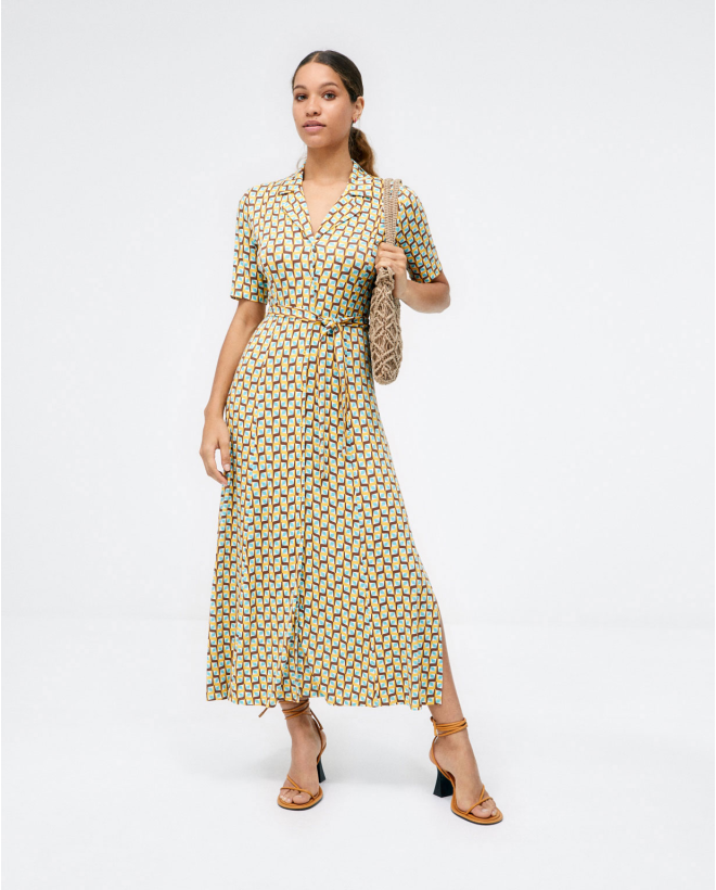 Vestido camiseiro havaiano...
