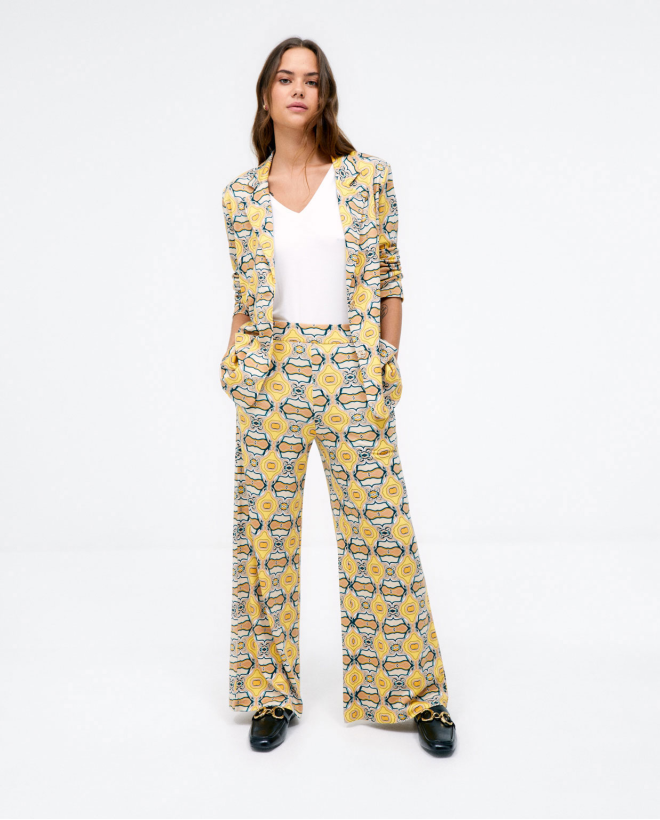 Blazer estampado Amarelo