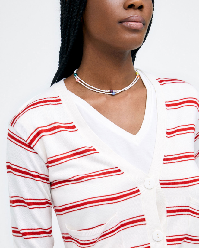 Knitted cardigan with...