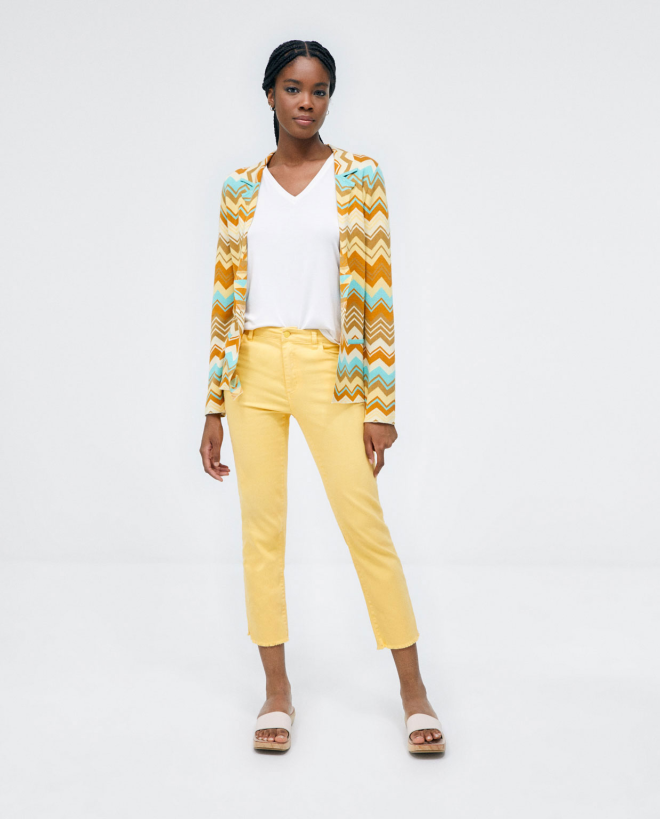 Blazer de malha com...