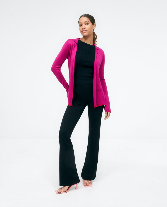 Knitted jacket with...