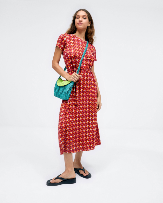 Vestido midi cruzado...