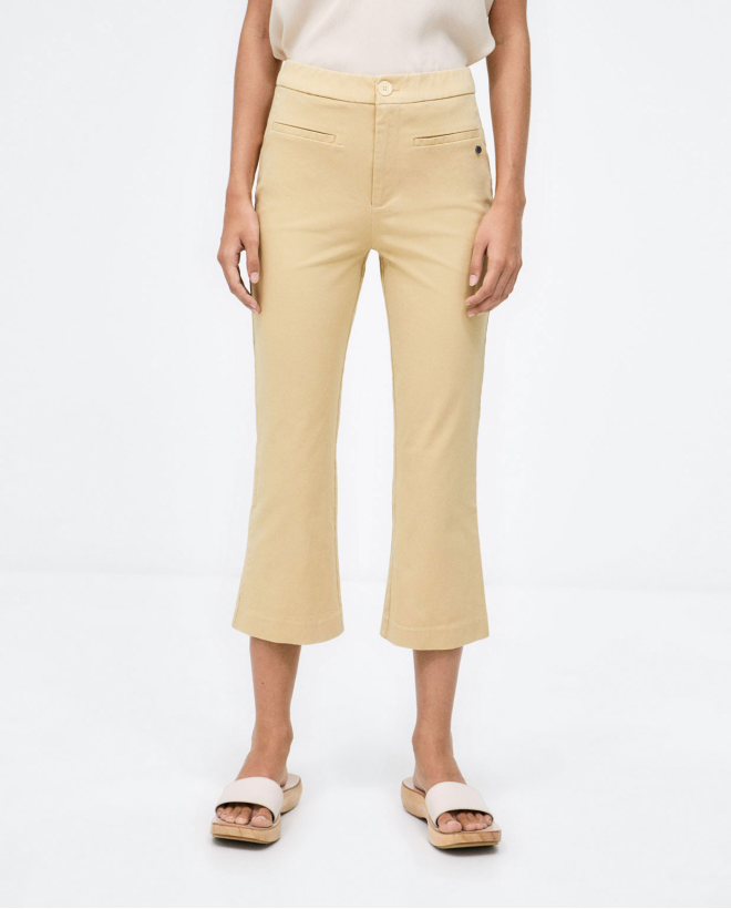 Long bell bottom trousers....